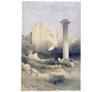 RZHRHJES Abstrait Image sur Toile Graffiti Art Mural Peinture sur Toile Nordique le Dromos ou salle centrale du grand temple d'Amon Karnak par David Roberts Pour la Décoration Murale 60x90cm