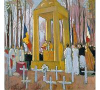 RZHRHJES Abstrait Image sur Toile Graffiti Art Mural Peinture sur Toile Nordique Messe devant la tombe d'Ernest Psichari par Maurice Denis Affiches d'Art Pour la Décoration Murale 60x90cm
