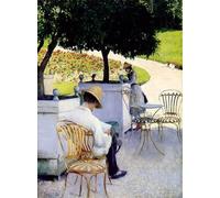 RZHRHJES Abstrait Image sur Toile Graffiti Art Mural Peinture sur Toile Nordique Orange de Gustave Caillebotte Affiches d'Art Pour la Décoration Murale 60x90cm