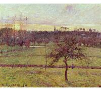 RZHRHJES Abstrait Image sur Toile Graffiti Art Mural Peinture sur Toile Nordique Paysage à Eragny par Camille Jacob Pissarro Affiches d'Art Pour la Décoration Murale 60x90cm