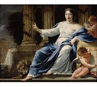 RZHRHJES Abstrait Image sur Toile Graffiti Art Mural Peinture sur Toile Nordique Polymnia Muse of Eloquence de Simon Vouet Affiches d'Art Pour la Décoration Murale 60x90cm