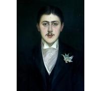 RZHRHJES Abstrait Image sur Toile Graffiti Art Mural Peinture sur Toile Nordique Portrait de Marcel Proust par Jacques Emile Blanche Affiches d'Art Pour la Décoration Murale 60x90cm