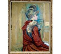 RZHRHJES Abstrait Image sur Toile Graffiti Art Mural Peinture sur Toile Nordique Portrait d'une jeune fille à l'étude de la fourrure par Henri De Toulouse Lautrec Pour la Décoration Murale 60x90cm