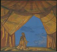 RZHRHJES Abstrait Image sur Toile Graffiti Art Mural Peinture sur Toile Nordique Seigneur de la nuit par Nicholas Roerich Affiches d'Art Pour la Décoration Murale 60x90cm