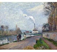 RZHRHJES Abstrait Image sur Toile Graffiti Art Mural Peinture sur Toile Nordique the Oise At Pontoise by Camille Pissarro Affiches d'Art Pour la Décoration Murale 60x90cm