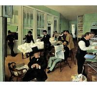 RZHRHJES Abstrait Image sur Toile Graffiti Art Mural Peinture sur Toile Nordique un bureau de coton à la Nouvelle Orléans par Edgar Degas Affiches d'Art Pour la Décoration Murale 60x90cm