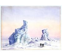 RZHRHJES Abstrait Image sur Toile Graffiti Art Mural Peinture sur Toile Nordique un iceberg au large duHatEvans St septembre par Edward Adrian Affiches d'Art Pour la Décoration Murale 60x90cm