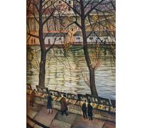 RZHRHJES Abstrait Image sur Toile Graffiti Art Mural Peinture sur Toile Nordique Un jour d'automne à Paris de Christopher Richard Wynne Nevinson Affiches d'Art Pour la Décoration Murale 60x90cm