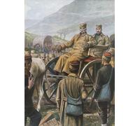 RZHRHJES Affiche Decoration Murale Tableau Imprimé sur Toile Armée serbe avec leur roi Pierre se déplaçant vers Durazzo par Tancredi Scarpelli Pour la Décoration de la Chambre à Coucher 60x90cm