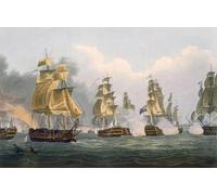 RZHRHJES Image sur Toile Impression Peinture Minimaliste Peinture « Action de Lord Bridport au large de Port L'orient June Rd » par Whitcombe Pour les Décorations pour la Maison 60x90cm