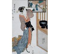 RZHRHJES Image sur Toile Impression Peinture Minimaliste Peinture Heure du tigre Septième heure du matin par Utagawa Kunisada Art Imprimé Image Pour les Décorations pour la Maison 60x90cm