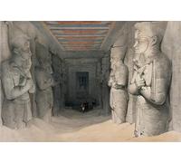 RZHRHJES Image sur Toile Impression Peinture Minimaliste Peinture Intérieur du Temple d'Abou Simbel Nubie David Roberts Art Imprimé Image Pour les Décorations pour la Maison 60x90cm