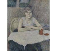 RZHRHJES Image sur Toile Impression Peinture Minimaliste Peinture Jeune femme à table par Henri De Toulouse Lautrec Art Imprimé Image Pour les Décorations pour la Maison 60x90cm