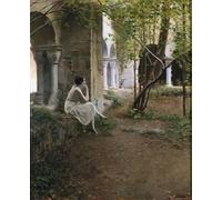 RZHRHJES Image sur Toile Impression Peinture Minimaliste Peinture Jeune femme méditant dans un cloître par Ramon Casas I Carbo Art Imprimé Image Pour les Décorations pour la Maison 60x90cm