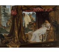 RZHRHJES Image sur Toile Impression Peinture Minimaliste Peinture la rencontre d'Antoine et Cléopâtre de Lawrence Alma Tadema Art Imprimé Image Pour les Décorations pour la Maison 60x90cm