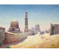 RZHRHJES Image sur Toile Impression Peinture Minimaliste Peinture l'Entrée des Tombeaux des Califes du Caire par Hubert Robert Art Imprimé Image Pour les Décorations pour la Maison 60x90cm