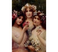 RZHRHJES Image sur Toile Impression Peinture Minimaliste Peinture les Trois Grâces d'Emile Vernon Art Imprimé Image Pour les Décorations pour la Maison 60x90cm