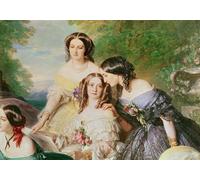 RZHRHJES Image sur Toile Impression Peinture Minimaliste Peinture L'impératrice Eugénie et ses dames d'honneur par Xaver Winterhalter Art Imprimé Image Pour les Décorations pour la Maison 60x90cm