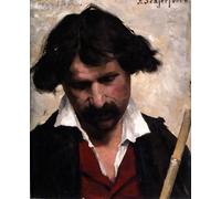 RZHRHJES Image sur Toile Impression Peinture Minimaliste Peinture Miehen Muotokuva par Helene Schjerfbeck Art Imprimé Image Pour les Décorations pour la Maison 60x90cm