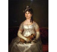 RZHRHJES Image sur Toile Impression Peinture Minimaliste Peinture Portrait de Francisca Vicenta Chollet Y Caballero par Francisco De Goya Art Imprimé Image Pour les Décorations pour la Maison 60x90cm
