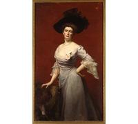 RZHRHJES Image sur Toile Impression Peinture Minimaliste Peinture Portrait d'Elinor Medill Paterson par Charles Emile Auguste Carolus Duran Pour les Décorations pour la Maison 60x90cm