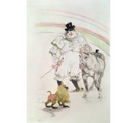 RZHRHJES Murales sur Toile Affiche Decoration Murale Tableau Imprimé sur Toile Au Cirque Représentant Cheval et Singe de Henri De Toulouse Lautrec Pour la Décoration de la Chambre à Coucher 60x90cm
