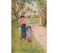 RZHRHJES Murales sur Toile Affiche Decoration Murale Tableau Imprimé sur Toile Dites un gentil comment faites-vous à votre oncle par Carl Larsson Pour la Décoration de la Chambre à Coucher 60x90cm