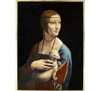 RZHRHJES Murales sur Toile Affiche Decoration Murale Tableau Imprimé sur Toile La dame à l'hermine de Léonard de Vinci Affiche Décorative Pour la Décoration de la Chambre à Coucher 60x90cm