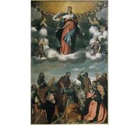 RZHRHJES Murales sur Toile Affiche Decoration Murale Tableau Imprimé sur Toile l'Assomption de la Vierge de Battista Moroni Affiche Décorative Pour la Décoration de la Chambre à Coucher 60x90cm
