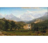 RZHRHJES Murales sur Toile Affiche Decoration Murale Tableau Imprimé sur Toile le sommet des montagnes Landers par Albert Bierstadt Pour la Décoration de la Chambre à Coucher 60x90cm