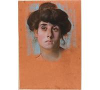 RZHRHJES Murales sur Toile Affiche Decoration Murale Tableau Imprimé sur Toile Portrait d'une jeune femme de la mélancolie par Adolf Hiremy hirschl Pour la Décoration de la Chambre à Coucher 60x90cm