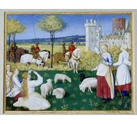 RZHRHJES Murales sur Toile Affiche Decoration Murale Tableau Imprimé sur Toile Sainte Marguerite d'Antioche et Olibrius par Jean Fouquet Pour la Décoration de la Chambre à Coucher 60x90cm