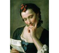 RZHRHJES Murales sur Toile Affiche Decoration Murale Tableau Imprimé sur Toile une jeune femme lisant une lettre d'amour de Pietro Antonio Rotari Pour la Décoration de la Chambre à Coucher 60x90cm