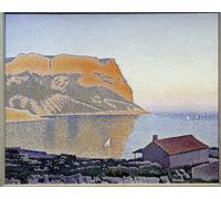 RZHRHJES Murales sur Toile Affiche Decoration Murale Tableau Imprimé sur Toile Vue de la Baie de Cassis Canaille Peinture de Paul Signac Pour la Décoration de la Chambre à Coucher 60x90cm
