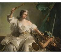 RZHRHJES Peinture Poster Peinture sur Toile d'Art Abstrait Tableau Allégorie de la justice combattant l'injustice par Jean Marc Nattier Tableaux sur Toile Pour les Décorations pour la Maison 60x90cm
