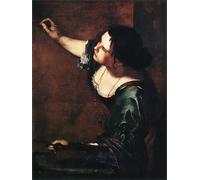 RZHRHJES Peinture Poster Peinture sur Toile d'Art Abstrait Tableau Autoportrait comme allégorie de la peinture par Artemisia Gentileschi Tableaux sur Toile Pour les Décorations pour la Maison 60x90cm