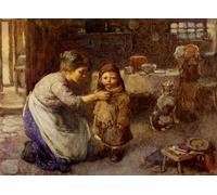 RZHRHJES Peinture Poster Peinture sur Toile d'Art Abstrait Tableau C'est ainsi que nous allons à l'école par John Henry Henshall Tableaux sur Toile Pour les Décorations pour la Maison 60x90cm
