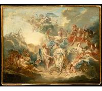 RZHRHJES Peinture Poster Peinture sur Toile d'Art Abstrait Tableau F.boucher Noces d'Amour et Psyché Tableau de François Boucher Tableaux sur Toile Pour les Décorations pour la Maison 60x90cm