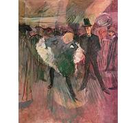 RZHRHJES Peinture Poster Peinture sur Toile d'Art Abstrait Tableau La Goulue et Valentin Le Desosse par Henri De Toulouse Lautrec Tableaux sur Toile Pour les Décorations pour la Maison 60x90cm