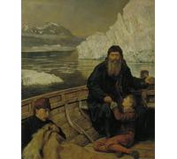 RZHRHJES Peinture Poster Peinture sur Toile d'Art Abstrait Tableau Le Dernier d'Henry Hudson de John Collier Tableaux sur Toile Pour les Décorations pour la Maison 60x90cm