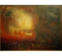 RZHRHJES Peinture Poster Peinture sur Toile d'Art Abstrait Tableau le héros des cent combats par Mallord William Turner Tableaux sur Toile Pour les Décorations pour la Maison 60x90cm