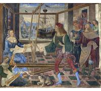 RZHRHJES Peinture Poster Peinture sur Toile d'Art Abstrait Tableau Le Retour d'Ulysse à Pénélope de Bernardino Di Betto Pinturicchio Tableaux sur Toile Pour les Décorations pour la Maison 60x90cm