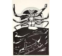 RZHRHJES Peinture Poster Peinture sur Toile d'Art Abstrait Tableau Pau Amma le crabe s'élevant de aussi haut que la fumée de trois volcans par Rudyard Pour les Décorations pour la Maison 60x90cm