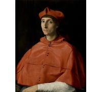 RZHRHJES Peinture Poster Peinture sur Toile d'Art Abstrait Tableau Portrait d'un cardinal par Raffaello Sanzio Raphael Tableaux sur Toile Pour les Décorations pour la Maison 60x90cm