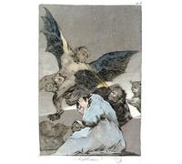 RZHRHJES Peinture Poster Peinture sur Toile d'Art Abstrait Tableau Soplones Blasts of Wind Plate of 'los Caprichos' Late par Francisco De Goya Pour les Décorations pour la Maison 60x90cm