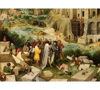 RZHRHJES Peinture Poster Peinture sur Toile d'Art Abstrait Tableau Turmbau Zu Babel Détail de Pieter Bruegel l'Ancien Tableaux sur Toile Pour les Décorations pour la Maison 60x90cm