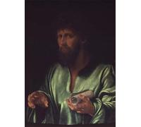 RZHRHJES Peinture Poster Peinture sur Toile d'Art Abstrait Tableau un philosophe de l'Antiquité par Girolamo Savoldo Tableaux sur Toile Pour les Décorations pour la Maison 60x90cm