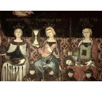 RZHRHJES Peinture sur Toile d'Art Abstrait Tableau Allégorie du bon gouvernement Détail de la justice Espoir et Magnanamité par Ambrogio Lorenzetti Pour les Décorations pour la Maison 60x90cm
