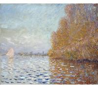 RZHRHJES Vintage Impressions sur Toile Abstrait Tableau Peinture sur Toile Portrait Bassin d'Argenteuil avec un seul voilier par Claude Monet Impression Tableaux Pour la Décoration Murale 60x90cm