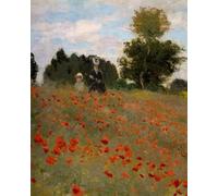 RZHRHJES Vintage Impressions sur Toile Abstrait Tableau Peinture sur Toile Portrait Coquelicots à Argenteuil par Claude Monet Impression Tableaux Pour la Décoration Murale 60x90cm